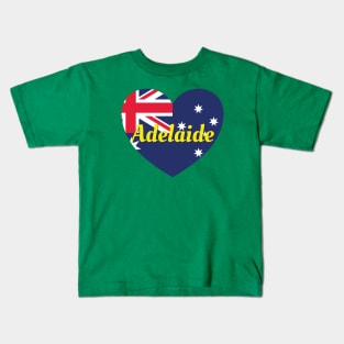 Adelaide Australia Australian Flag Heart Kids T-Shirt